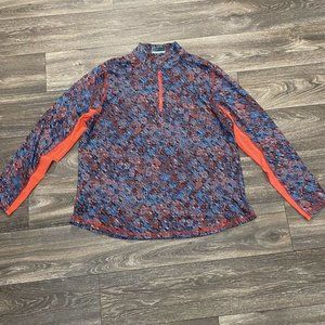 PGA Tour Women’s Abstract Long Sleeve Polo XXL